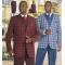 E. J. Samuel Wine Plaid Suit M2637